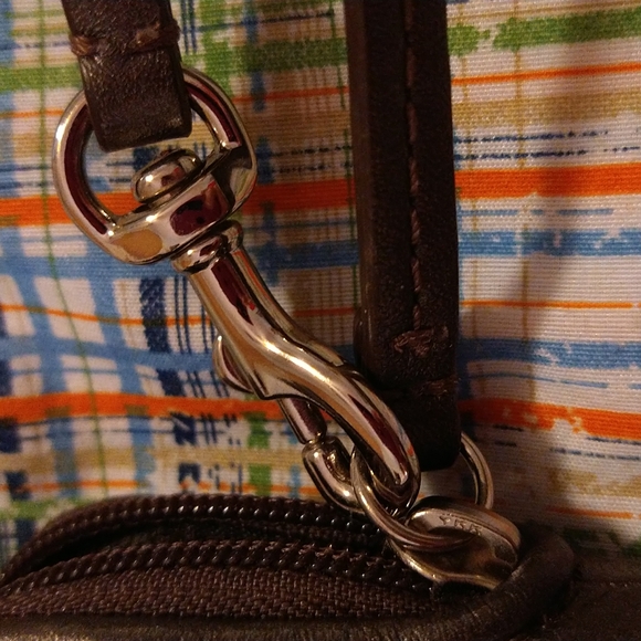 NWOT COACH Wallet Wristlet Cocoa Brown with shimmer. - Picture 8 of 10